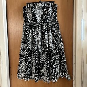 Black and white floral dress